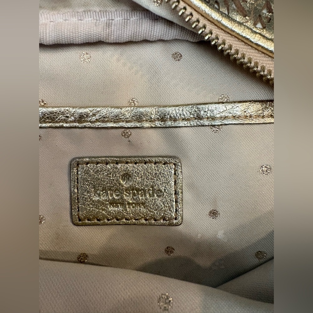 kate spade Gold Laser-Cut Crossbody Bag - Picture 7 of 12